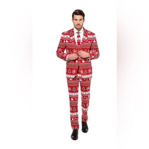 OppoSuits Winter Wonderland 2 Piece Suit + Tie
